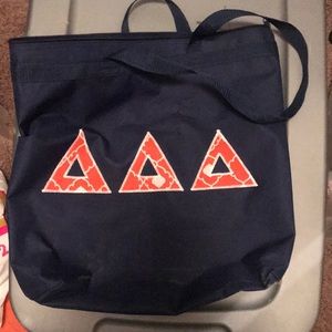 Blue tri delta bag